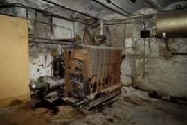 room in the basement of a boiler