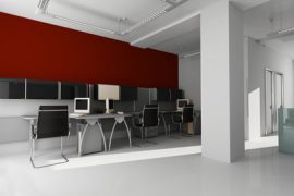 Office interior in modern style 3d rendering